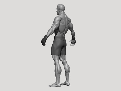 Stylized MMA Fighter 3D Model
