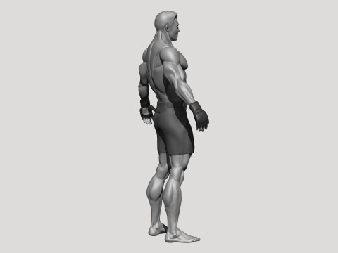 Stylized MMA Fighter 3D Model