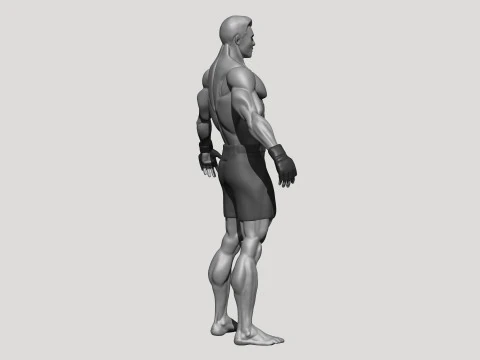 Stylized MMA Fighter 3D Model