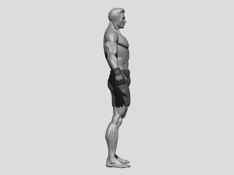 Stylized MMA Fighter 3D Model