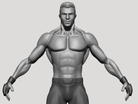 Stylized MMA Fighter 3D Model