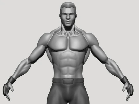 Stylized MMA Fighter 3D Model