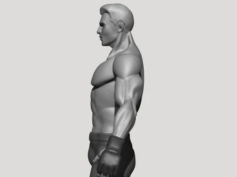 Stylized MMA Fighter 3D Model