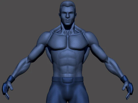 Stylized MMA Fighter 3D Model