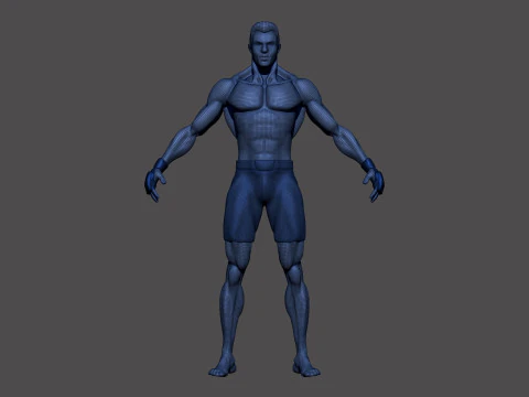 Stylized MMA Fighter 3D Model
