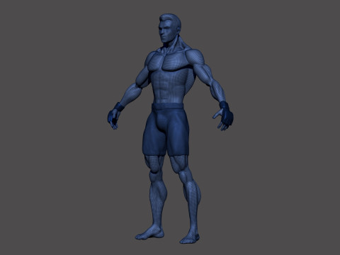Stylized MMA Fighter 3D Model