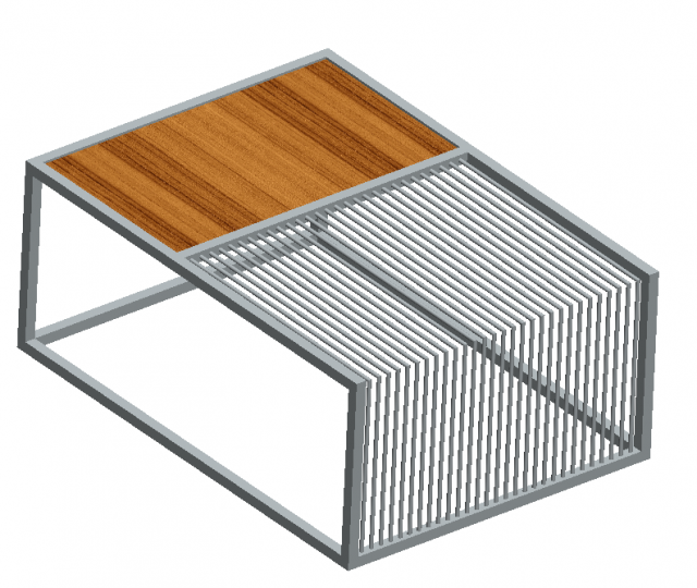 Mesa de metal Modello 3D .c4d .max .obj .3ds .fbx .stl .blend 