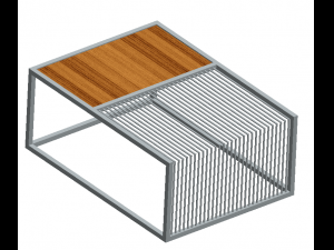 Mesa de metal 3D Model