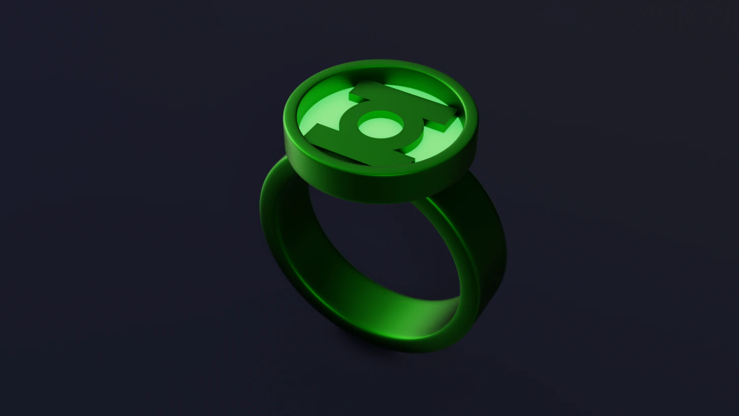 DCS GREEN LANTERN RING 3D Model .c4d .max .obj .3ds .fbx .stl .blend 