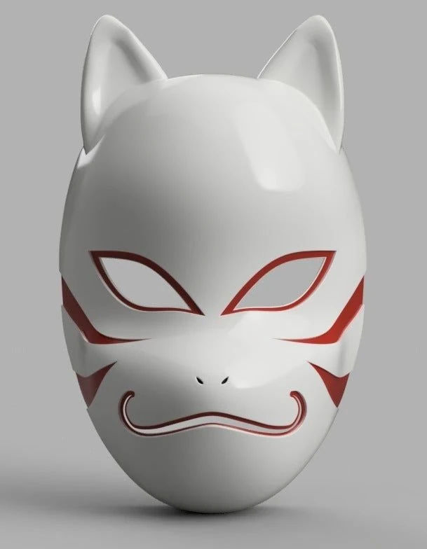 Kakashi Anbu Mask 3D Print Model .c4d .max .obj .3ds .fbx .stl .blend 