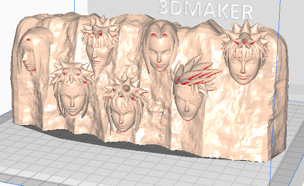 Hokage Mountain 3D Принт Модель .c4d .max .obj .3ds .fbx .stl .blend 