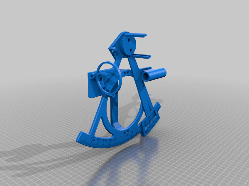 Sekstant 3D Baskı Modeli .c4d .max .obj .3ds .fbx .stl .blend 