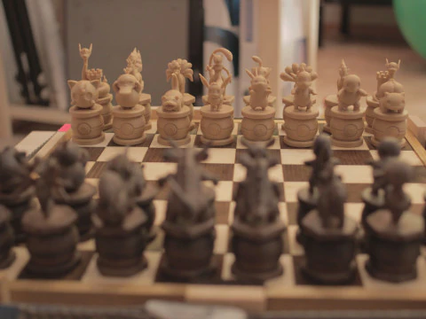 Scacchi in versione Pokemon Modello di stampa 3D