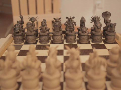Pokemon version chess 3D Print Model