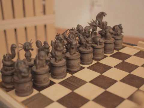 Pokemon version chess 3D Print Model