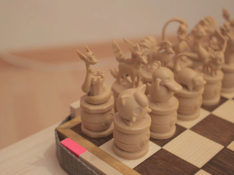 Pokemon version chess 3D Print Model