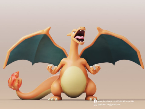 Pokemon Charizard 3D 打印模型