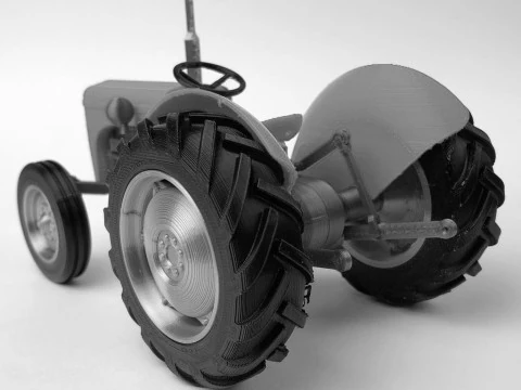 TRACTOR - FERGUSON TE20 - KIT TOTALMENTE IMPRIMIBLE - ESCALA 1-18 Modelo de impresión 3D