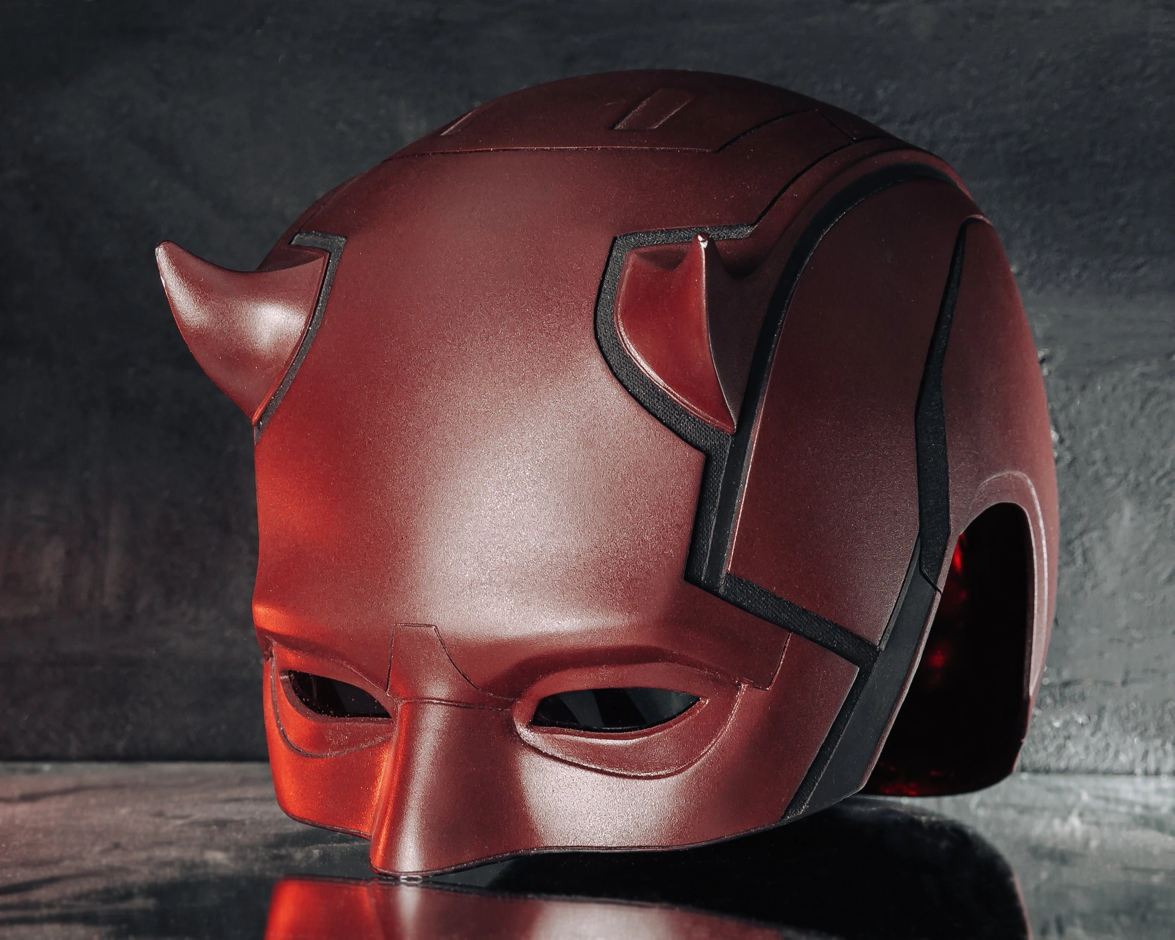 DareDevil Helmet 3D Print Model .c4d .max .obj .3ds .fbx .stl .blend 