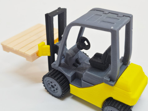 Forklift Kit Card with Pallet 3D Принт Модель