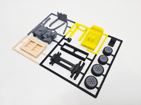 Forklift Kit Card with Pallet 3D Принт Модель