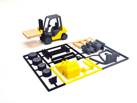 Forklift Kit Card with Pallet 3D Принт Модель