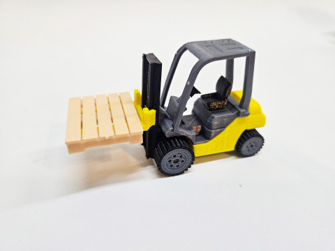 Forklift Kit Card with Pallet 3D Принт Модель