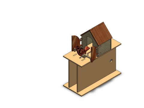 Otomat Modeli - Kuş Evi - 3D Baskı Modeli 3D Baskı Modeli