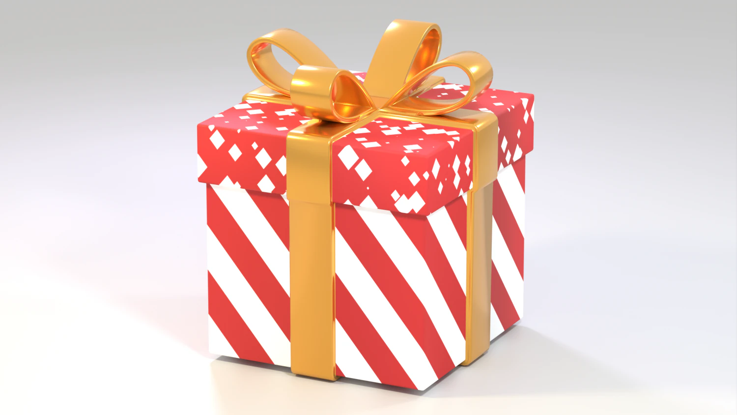 Wrapped X-Mas Gift 3D Model .c4d .max .obj .3ds .fbx .stl .blend