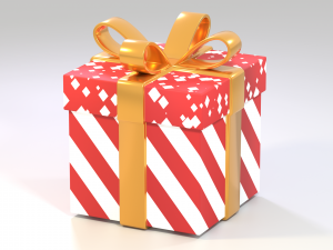 Wrapped X-Mas Gift 3D Model