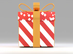 Wrapped X-Mas Gift 3D Model