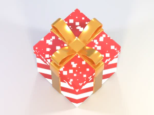 Wrapped X-Mas Gift 3D Model
