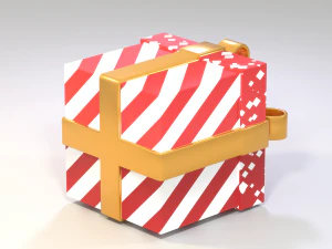 Wrapped X-Mas Gift 3D Model