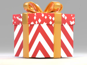 Wrapped X-Mas Gift 3D Model