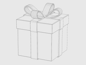 Wrapped X-Mas Gift 3D Model
