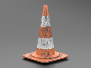 Dirty Traffic Cone Modello 3D