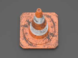Dirty Traffic Cone Modello 3D