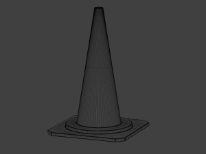 Dirty Traffic Cone Modello 3D