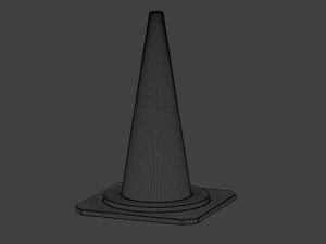 肮脏的交通锥 3D 模型