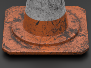 Dirty Traffic Cone Modello 3D