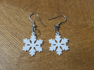 Snowflakes earring 3D 打印模型