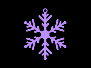 Snowflakes 3Dプリントモデル