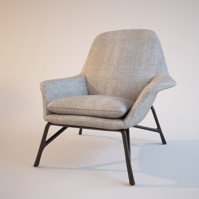 Modern chair 3D Model .c4d .max .obj .3ds .fbx .stl .blend 