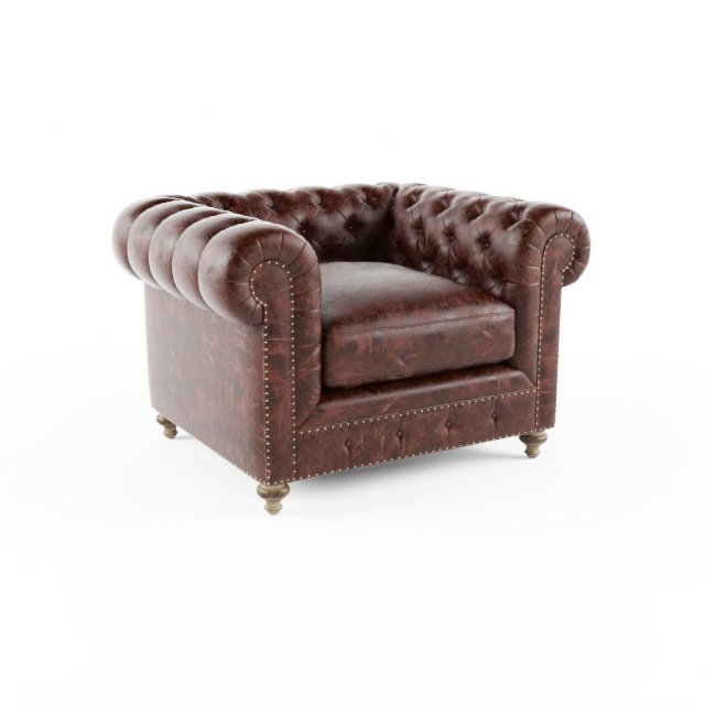 Armchair 3D Model .c4d .max .obj .3ds .fbx .stl .blend 