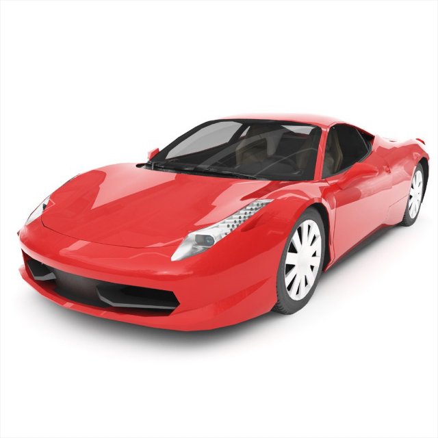 Ferrari 458 Italia 3D Model .c4d .max .obj .3ds .fbx .stl .blend 