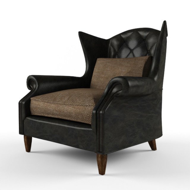 Armchair 3D Model .c4d .max .obj .3ds .fbx .stl .blend