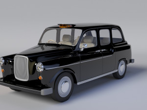 London Taxi - Austin Cab Schwarz 3D Model