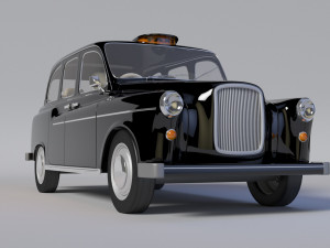 London Taxi - Austin Cab Schwarz 3D Model