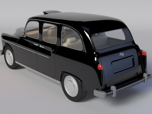 London Taxi - Austin Cab Schwarz 3D Model