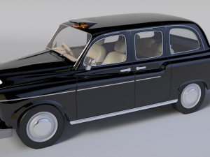 London Taxi - Austin Cab Schwarz 3D Model